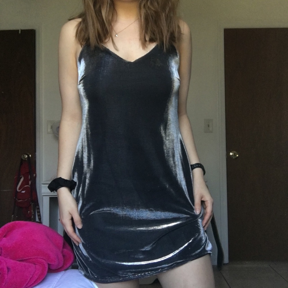 F21 Metallic Slip Dress